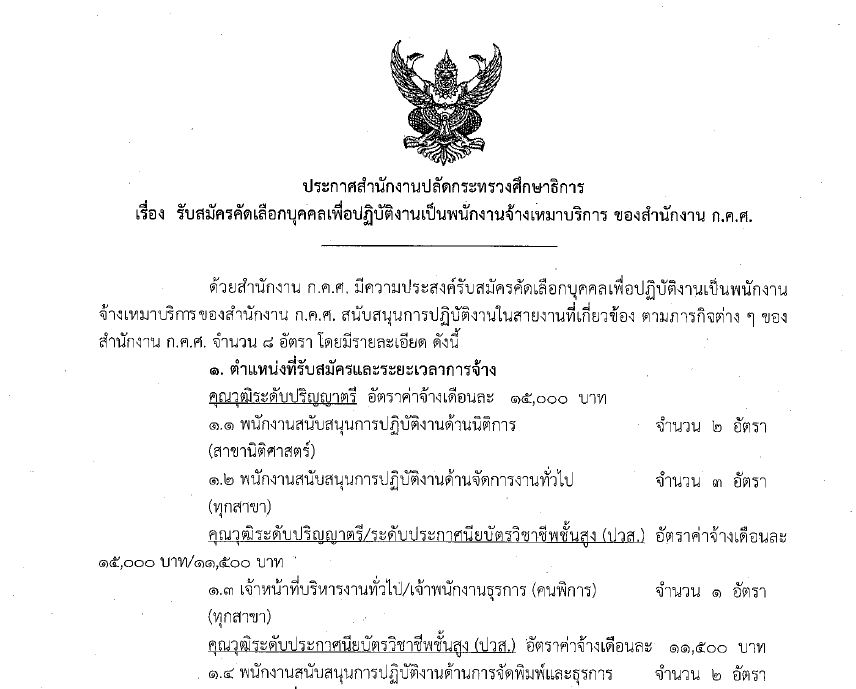 ประกาศรับสมัคร จ้างเหมา ต.ค. 66
