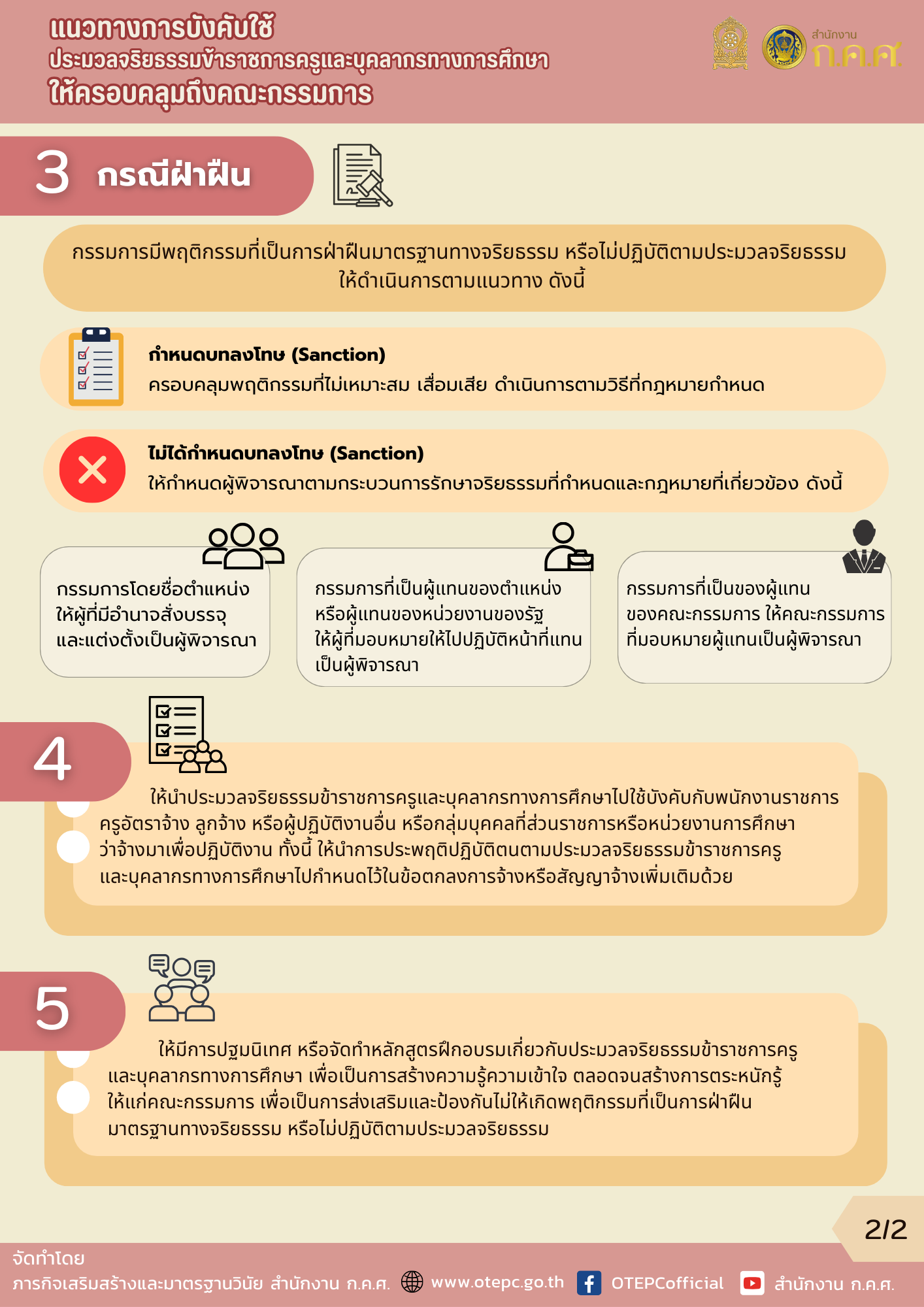 info แนวทางการบังคับใช้ประมวลจริยธรรมข้าราชการครูฯ ให้ครอบคลุมถึงคณะกรรมการ 2